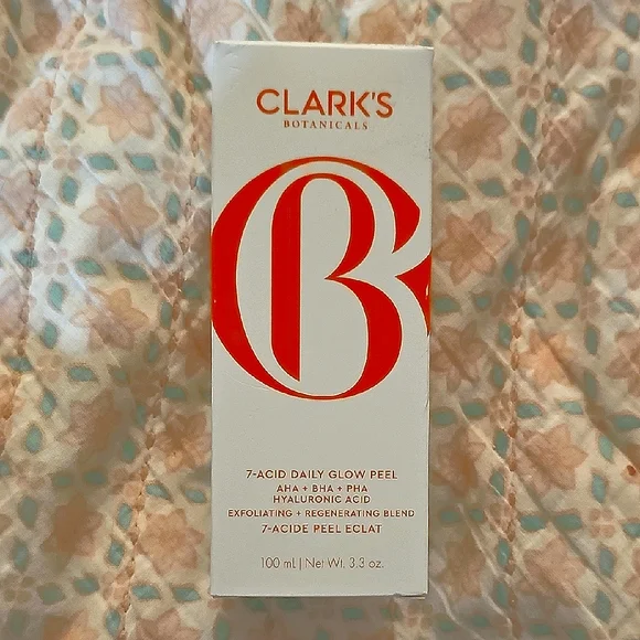 🌞 5 For $25 NIB - Clark's Botanicals 7-Acid Daily Glow Peel - SEALED - Picture 2 of 4
